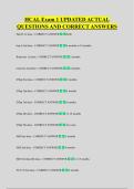 HCAL Exam 1 UPDATED ACTUAL  QUESTIONS AND CORRECT ANSWERS