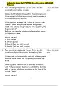 Industrial Security UPDATED Questions and CORRECT  Answers 
