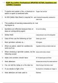 NISP Fire Safety Professional UPDATED ACTUAL Questions and  CORRECT Answers