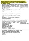 Applying Assessment & Authorization &lpar;A&A&rpar; in the National  Industrial Sec rity Program &lpar;NISP UPDATED ACTUAL Questions  and CORRECT Answers 