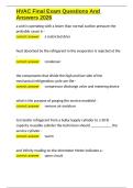 HVAC Final Exam Questions And Answers 2026&period;docx