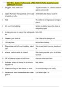 NISP Fire Safety Professional UPDATED ACTUAL Questions and  CORRECT Answers