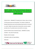 GOVT 2306 Exam 1 &lpar;2025&sol;2026&rpar; &ndash; Texas Political Culture&comma; Federalism&comma; and Constitution &ndash; Community College Level &ndash; Texas Government