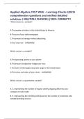 Applied Algebra C957 WGU - Learning Checks &lpar;2025&rpar; comprehensive questions and verified detailed solutions &lpar; MULTIPLE CHOICES&rpar; &vert;100&percnt; CORRECT&excl;&excl;