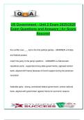 U&period;S&period; Government Unit 2 Exam &ndash; 50&plus; Correct Questions &vert; Federalism&comma; Civil Rights&comma; Landmark Cases&comma; Social Movements &vert; Texas State University