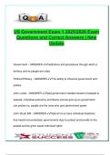 U&period;S&period; Government Exam 1 &ndash; 100&plus; Verified Questions with Answers &vert; Foundations&comma; Federalism&comma; Constitution&comma; Political Theory &vert; Texas State University