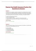 Pearson Vue Health Insurance Practice Test Questions & Answers