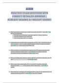 ACEDS PRACTICE EXAM QUESTIONS WITH CORRECT DETAILED ANSWERS &vert; ALREADY GRADED A&plus;<RECENT VERSIO>