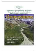 Geosystems 4th Canadian Edition Test Bank | Physical Geography Exam Prep & Study Guide