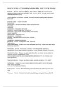 PESTICIDES&colon; COLORADO GENERAL PESTICIDE EXAM
