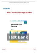 Test Bank For Basic Geriatric Nursing 8th Edition by Patricia A&period; Williams&comma; Verified Chapters&comma; Complete Newest Version