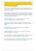 HEARTSAVER EXAM QUESTIONS AND ANSWERS 2025&sol;2026 A COMPLETE SOLUTION ALL ANSWERS 100&percnt; CORRECT DETAILED BEST RATED A&plus; FOR SUCCESS