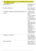 WGU Marketing Management D174 UPDATED ACTUAL Questions  and CORRECT Answers