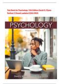 Download Test Bank for Psychology 13th Edition David G&period; Myers Nathan C Dewall updated 2024&sol;2025 and more Exams Psychology in PDF