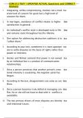 COM-312 TEST 1 UPDATED ACTUAL Questions and CORRECT  Answers 