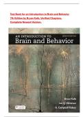 Test Bank for an Introduction to Brain and Behavior 7th Edition by Bryan Kolb&comma; Verified Chapters&comma; Complete Newest Version&period;