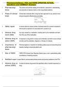 Pharmacovigilance&colon; FDA and REMS UPDATED ACTUAL  Questions and CORRECT Answers