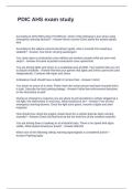 PDIC AHS Exam Study With Questions and Correct Answers 