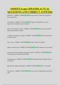 OMSITE Exam UPDATED ACTUAL  QUESTIONS AND CORRECT ANSWERS