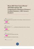   Illinois BOF State Exam &lpar;Newest 2025&sol;2026 Update&rpar; 288 Comprehensive Questions & Answers &vert; Certified Solutions &vert; 100&percnt; Correct &vert; Graded A  