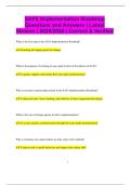 SAFE Implementation Roadmap Questions and Answers &vert; Latest Version &vert; 2025&sol;2026 &vert; Correct & Verified