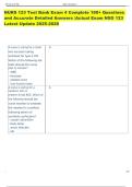   NURS 123 Test Bank Exam 4 Complete 180&plus; Questions  and Accurate Detailed Answers Actual Exam NSG 123  Latest Update 2025-2026 