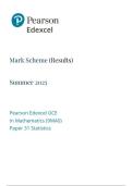 EDEXCEL  mathematics 9ma0-31 statistics mark scheme june-2025&period;