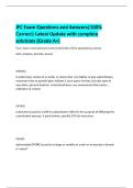 JFC Exam Questions and Answers&vert;100&percnt;  Correct&vert; Latest Update with complete  solutions &lpar;Grade A&plus;&rpar; 