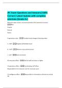 JFC Exam Questions and Answers&vert;100&percnt;  Correct&vert; Latest Update with complete  solutions &lpar;Grade A&plus;&rpar; 