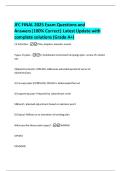 JFC FINAL 2025 Exam Questions and  Answers&vert;100&percnt; Correct&vert; Latest Update with  complete solutions &lpar;Grade A&plus;&rpar;