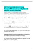 JFC FINAL Exam 2025 Questions and  Answers&vert;100&percnt; Correct&vert; Latest Update with  complete solutions &lpar;Grade A&plus;&rpar; 