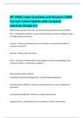 JFC FINAL Exam Questions and Answers&vert;100&percnt;  Correct&vert; Latest Update with complete  solutions &lpar;Grade A&plus;&rpar; 