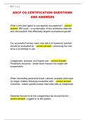 ASCP CG CERTIFICATION QUESTIONS  AND ANSWERS