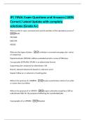 JFC FINAL Exam Questions and Answers&vert;100&percnt;  Correct&vert; Latest Update with complete  solutions &lpar;Grade A&plus;&rpar;