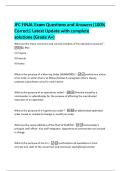 JFC FINAL Exam Questions and Answers&vert;100&percnt;  Correct&vert; Latest Update with complete  solutions &lpar;Grade A&plus;&rpar; 