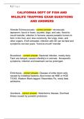 CALIFORNIA DEPT OF FISH AND  WILDLIFE TRAPPING EXAM QUESTIONS  AND ANSWERS