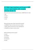 JFC FINAL Exam Questions and Answers&vert;100&percnt;  Correct&vert; Latest Update with complete  solutions &lpar;Grade A&plus;&rpar; 