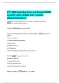 JFC FINAL Exam Questions and Answers&vert;100&percnt;  Correct&vert; Latest Update with complete  solutions &lpar;Grade A&plus;&rpar; 