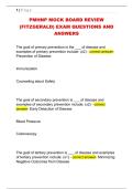 PMHNP MOCK BOARD REVIEW  &lpar;FITZGERALD&rpar; EXAM QUESTIONS AND  ANSWERS 