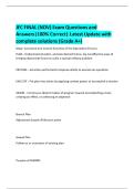 JFC FINAL &lpar;NOV&rpar; Exam Questions and  Answers&vert;100&percnt; Correct&vert; Latest Update with  complete solutions &lpar;Grade A&plus;&rpar;