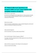 JFC FINAL25-006 Exam Questions and  Answers&vert;100&percnt; Correct&vert; Latest Update with  complete solutions &lpar;Grade A&plus;&rpar; 