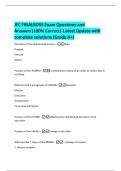 JFC FINALBOSS Exam Questions and  Answers&vert;100&percnt; Correct&vert; Latest Update with  complete solutions &lpar;Grade A&plus;&rpar; 