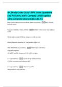 JFC Study Guide 2025 FINAL Exam Questions  and Answers&vert;100&percnt; Correct&vert; Latest Update  with complete solutions &lpar;Grade A&plus;&rpar; 