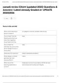 cansell review EXAM &lpar;updated 2025&rpar; Questions & Answers &vert; Latest Already Graded A&plus; UPDATE 2025&vert;2026