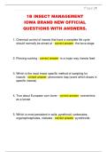 1B INSECT MANAGEMENT  IOWA BRAND NEW OFFICIAL  QUESTIONS WITH ANSWERS&period;