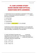 FL CAM LICENSE STUDY  GUIDE BRAND NEW OFFICIAL  QUESTIONS WITH ANSWERS&period; 