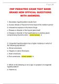 FNP PEDIATRIC EXAM TEST BANK  BRAND NEW OFFICIAL QUESTIONS  WITH ANSWERS&period;