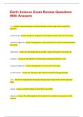 Earth Science Exam Review Questions With Answers