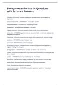 biology exam flashcards Questions with Accurate Answers