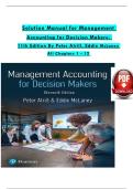 Solution Manual for Management  Accounting for Decision Makers&colon;  11th Edition By Peter Atrill&comma; Eddie McLaney All Chapte rs 1 - 12
